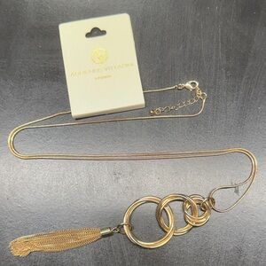 NWT Adrienne Vittadini Gold Tone Necklace with Tassel XL Long Rope Chain Jewelry